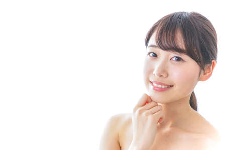 woman worrying about beautyの写真素材