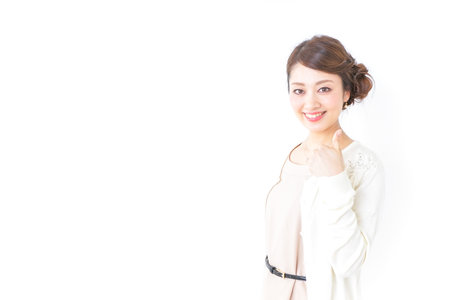 woman giving ok signの写真素材