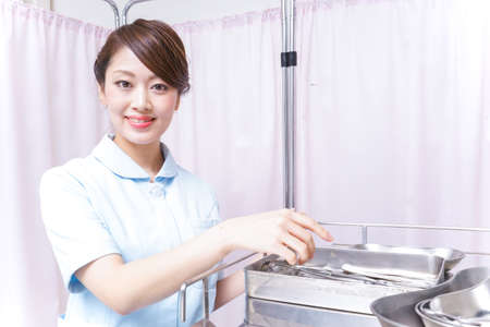 Nurse working at hospitalの写真素材