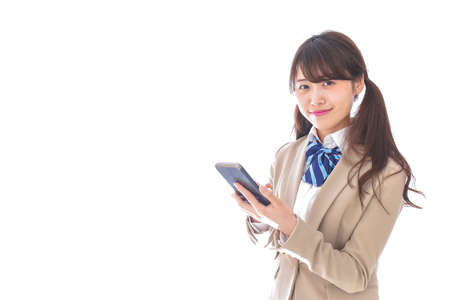 Student using appの写真素材