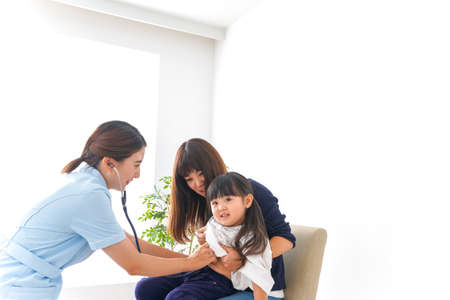 Child received vaccinationの写真素材