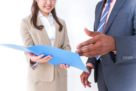 Business communication at office
