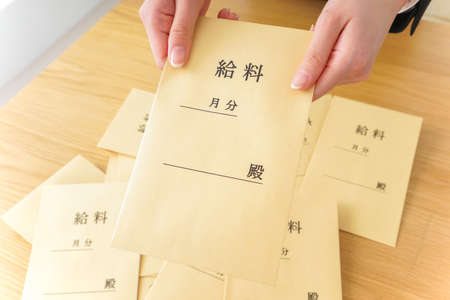 pay envelope imageの写真素材