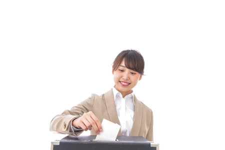 Woman voter imageの写真素材