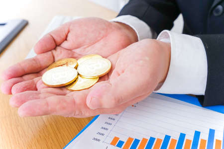virtual currency tradeの写真素材