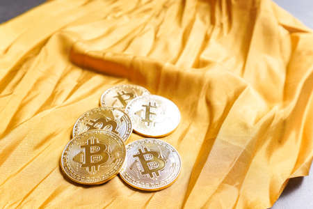 Virtual currency, Bitcoin imageの写真素材