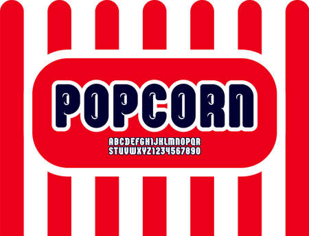 Bold black font, trendy rounded alphabetのイラスト素材