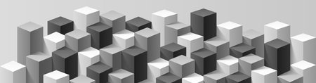 Abstract texture from 3d cubes, rectangular background from geometric shapes