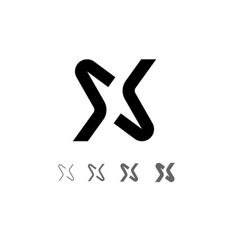 Letter X, technical digital alphabet font, including set from four of different thicknesses, vector illustration 10epsのイラスト素材