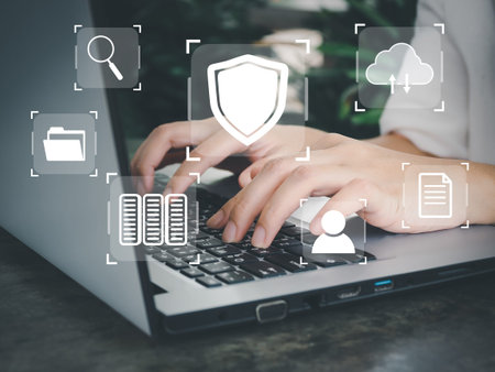 protection security, technology internet network security Identification, access, access to personal...