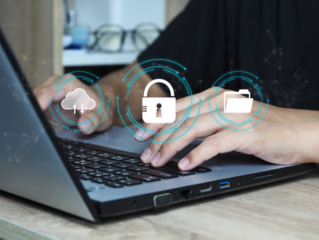 cloud technology security Preventing access to internal documentsの写真素材