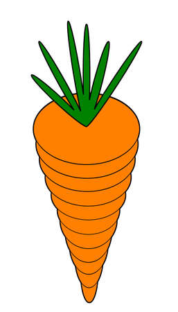carrot in comic styleのイラスト素材