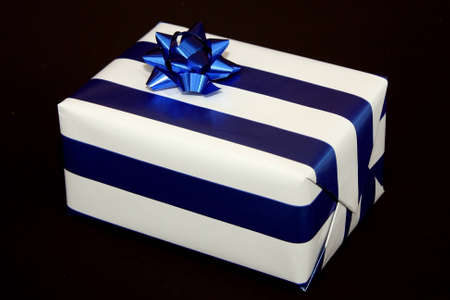 A wrapped gift boxの写真素材