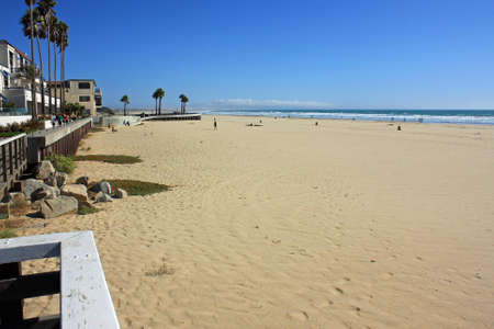 Houses built rigth at the beachの写真素材