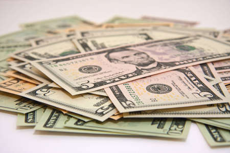Money on a stackの写真素材