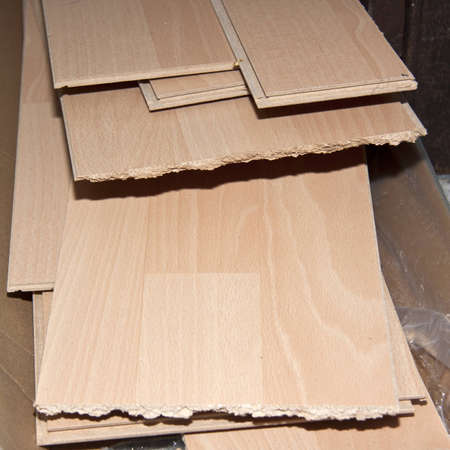 A bunch of a rest of laminate partsの写真素材