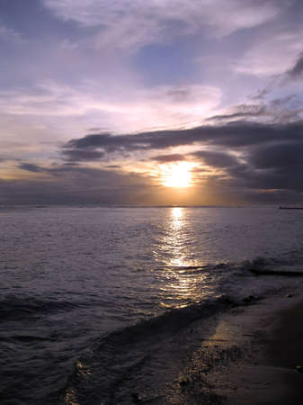 Sunset at the pacific coastの写真素材