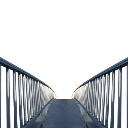 Square shot of a bridge isolated on white backgroundの写真素材