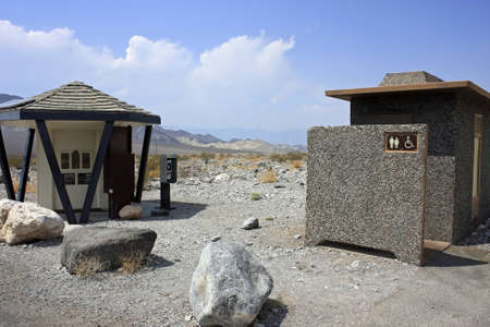 Rest ares and payment station at a national park entranceの写真素材