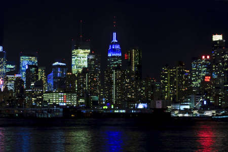 New York City by nightの写真素材