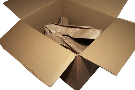 Open box filled with paperの写真素材