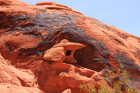 Stone formation looking like a space shipの写真素材
