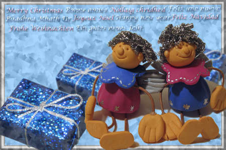 Multi language holiday greeting cardの写真素材