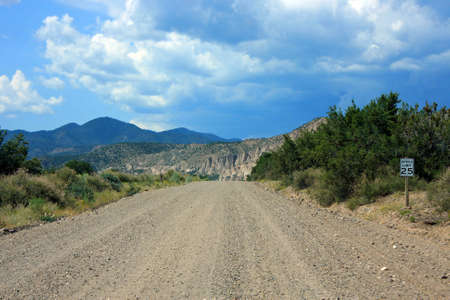 A very rough road into natureの写真素材