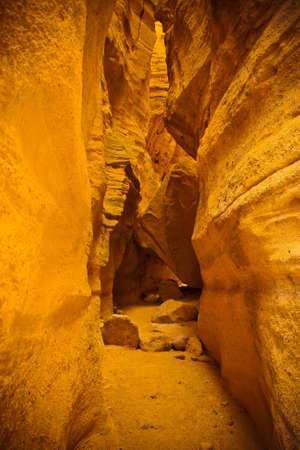 View into a narrowing canyonの写真素材