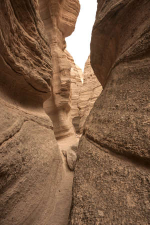 View into by nature formed sandstone canyonsの写真素材