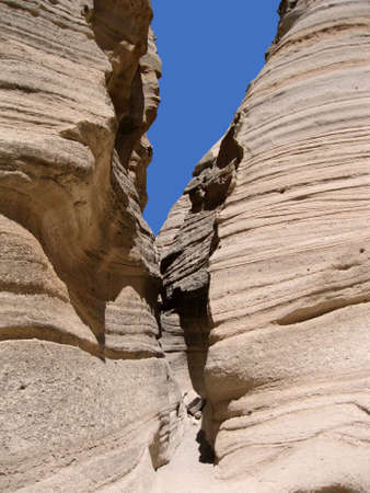 View into by nature formed sandstone canyonsの写真素材