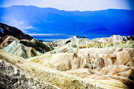 A HDR picture of Zabriskie Point in Death Valleyの写真素材