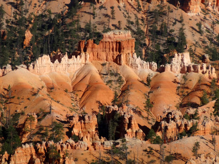 View into Bryce Canyon at Sunset Point during afternoonの写真素材