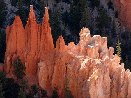 View into Bryce Canyon from Bryce Point during afternoonの写真素材