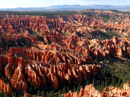 View into Bryce Canyon from Bryce Point during afternoonの写真素材