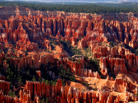 View into Bryce Canyon from Bryce Point during afternoonの写真素材