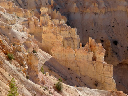 View into Bryce Canyon from Bryce Point during afternoonの写真素材