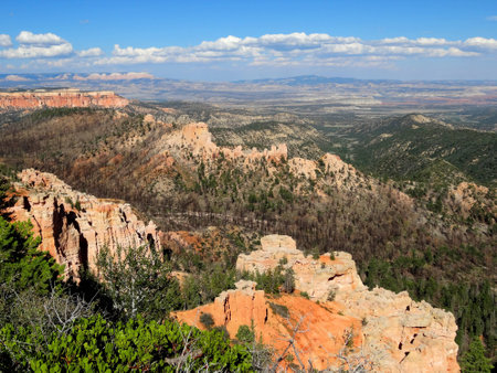 View into Bryce Canyon Farview Point during afternoonの写真素材