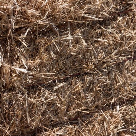 Closeup square shot of a huge haystackの写真素材