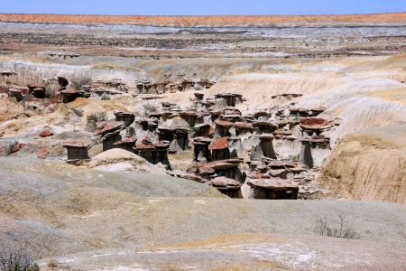 Sandstone formations at Ah-Shi-Sle-Pah Wilderness Study Areaの写真素材