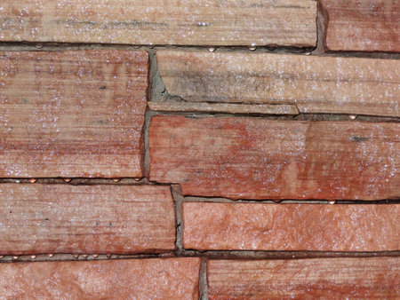 Background of a wet stone wallの写真素材