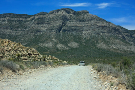 Landscape Views in Red Rock Canyon, Las Vegas Nevadaの写真素材