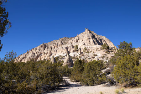 Landscape scenery picture taken during a hike through Tent Rock National Monumentの写真素材