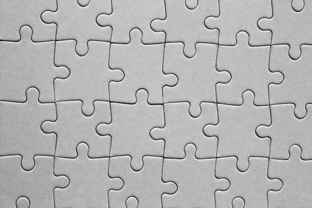 Completed puzzle of paper from aboveの写真素材