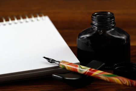 Still life shot of drawing with inkの写真素材