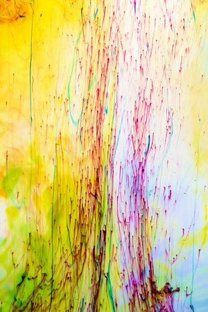 Background of color pigments in water solutionの写真素材