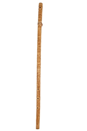 Fujara - The whistle hand carved and decorated. Specific popular musical instrument for Slovakiaの写真素材