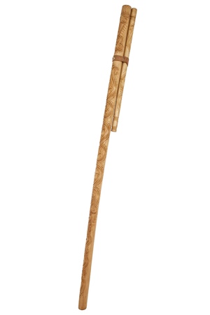 Fujara - The whistle hand carved and decorated. Specific popular musical instrument for Slovakiaの写真素材