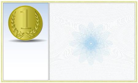 Blank form with a medal for diploma, certificate, etc  のイラスト素材