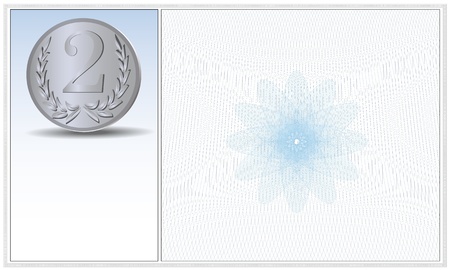 Blank form with a medal for diploma, certificate, etc  のイラスト素材